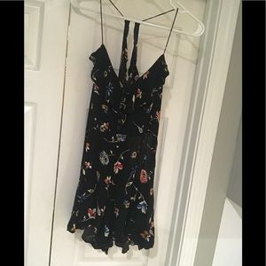 Floral black flowey romper